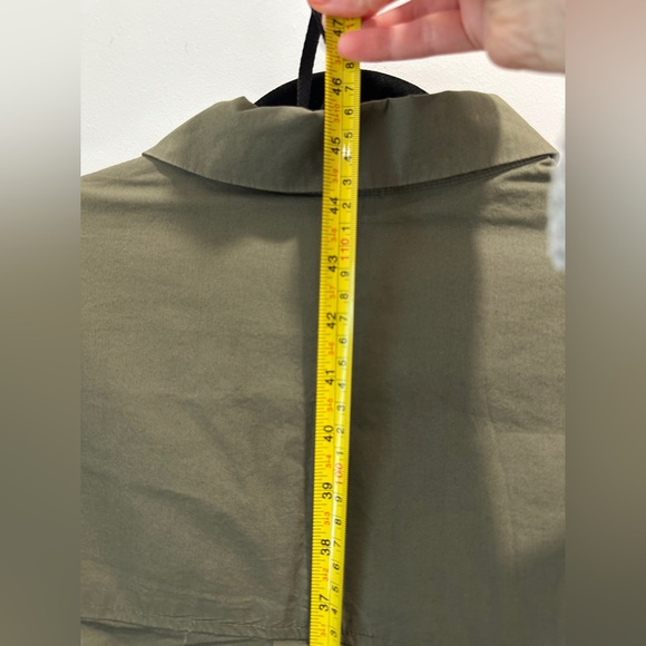 H&M Olive Green Shirt Dress, puff sleeve, size XL - Picture 11 of 12